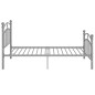vidaXL Estructura de cama de metal gris 100x200 cm vidaXL Estructura de cama de metal gris 100x200 cm