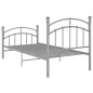 vidaXL Estructura de cama de metal gris 100x200 cm vidaXL Estructura de cama de metal gris 100x200 cm
