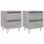 vidaXL Mesita de noche 2 uds madera ingeniería gris Sonoma 40x35x50 cm vidaXL Mesita de noche 2 uds madera ingeniería gris Sonoma 40x35x50 cm