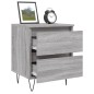 vidaXL Mesita de noche 2 uds madera ingeniería gris Sonoma 40x35x50 cm vidaXL Mesita de noche 2 uds madera ingeniería gris Sonoma 40x35x50 cm