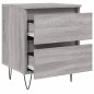 vidaXL Mesita de noche 2 uds madera ingeniería gris Sonoma 40x35x50 cm vidaXL Mesita de noche 2 uds madera ingeniería gris Sonoma 40x35x50 cm