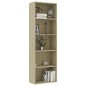 vidaXL Estantería de 5 niveles madera contrachapada roble 60x30x189cm vidaXL Estantería de 5 niveles madera contrachapada roble 60x30x189cm