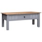 vidaXL Mesa de centro de madera de pino estilo Panamá gris 100x60x45cm vidaXL Mesa de centro de madera de pino estilo Panamá gris 100x60x45cm