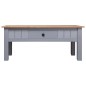 vidaXL Mesa de centro de madera de pino estilo Panamá gris 100x60x45cm vidaXL Mesa de centro de madera de pino estilo Panamá gris 100x60x45cm
