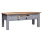 vidaXL Mesa de centro de madera de pino estilo Panamá gris 100x60x45cm vidaXL Mesa de centro de madera de pino estilo Panamá gris 100x60x45cm