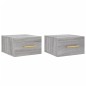 vidaXL Mesitas de noche de pared 2 uds color gris Sonoma 35x35x20 cm
