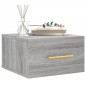 vidaXL Mesitas de noche de pared 2 uds color gris Sonoma 35x35x20 cm