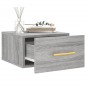 vidaXL Mesitas de noche de pared 2 uds color gris Sonoma 35x35x20 cm