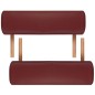 Mesa camilla de masaje de madera plegable de tres cuerpos rojos Mesa camilla de masaje de madera plegable de tres cuerpos rojos