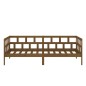 vidaXL Sofá cama de madera maciza de pino marrón miel 90x190 cm vidaXL Sofá cama de madera maciza de pino marrón miel 90x190 cm