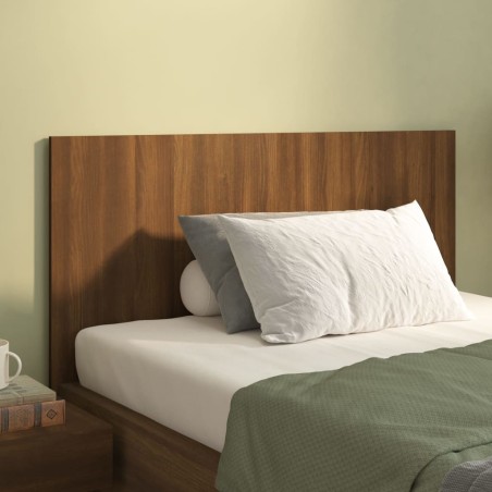 vidaXL Cabecero de cama madera contrachapada roble marrón 120x1,5x80cm