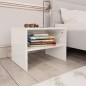 vidaXL Mesita de noche madera contrachapada blanco brillo 40x30x30cm vidaXL Mesita de noche madera contrachapada blanco brillo 40x30x30cm