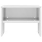 vidaXL Mesita de noche madera contrachapada blanco brillo 40x30x30cm vidaXL Mesita de noche madera contrachapada blanco brillo 40x30x30cm