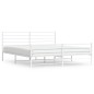 vidaXL Estructura cama metal con cabecero y pie cama blanco 193x203 cm vidaXL Estructura cama metal con cabecero y pie cama blanco 193x203 cm