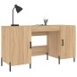 vidaXL Escritorio madera de ingeniería roble Sonoma 140x50x75 cm vidaXL Escritorio madera de ingeniería roble Sonoma 140x50x75 cm