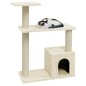 vidaXL Rascador para gatos con postes de sisal crema 70 cm vidaXL Rascador para gatos con postes de sisal crema 70 cm