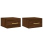 vidaXL Mesitas de noche de pared 2 uds color roble marrón 35x35x20 cm vidaXL Mesitas de noche de pared 2 uds color roble marrón 35x35x20 cm
