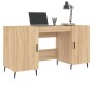 vidaXL Escritorio madera de ingeniería roble Sonoma 140x50x75 cm vidaXL Escritorio madera de ingeniería roble Sonoma 140x50x75 cm