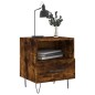 vidaXL Mesita noche 2 uds madera ingeniería roble ahumado 40x35x47,5cm