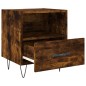 vidaXL Mesita noche 2 uds madera ingeniería roble ahumado 40x35x47,5cm
