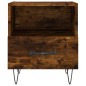 vidaXL Mesita noche 2 uds madera ingeniería roble ahumado 40x35x47,5cm