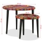 vidaXL Juego de mesas de centro con detalles chindi 2 uds multicolor vidaXL Juego de mesas de centro con detalles chindi 2 uds multicolor