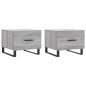 vidaXL Mesas de centro 2 uds madera ingeniería gris Sonoma 50x50x40 cm vidaXL Mesas de centro 2 uds madera ingeniería gris Sonoma 50x50x40 cm