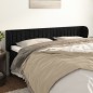 vidaXL Cabecero de terciopelo negro 203x23x78/88 cm vidaXL Cabecero de terciopelo negro 203x23x78/88 cm