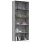 vidaXL Estantería 5 pisos madera contrachapada gris Sonoma 80x30x189cm vidaXL Estantería 5 pisos madera contrachapada gris Sonoma 80x30x189cm