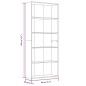 vidaXL Estantería 5 pisos madera contrachapada gris Sonoma 80x30x189cm vidaXL Estantería 5 pisos madera contrachapada gris Sonoma 80x30x189cm