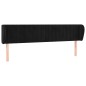vidaXL Cabecero de terciopelo negro 203x23x78/88 cm vidaXL Cabecero de terciopelo negro 203x23x78/88 cm