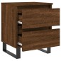 vidaXL Mesitas noche 2 uds madera ingeniería marrón roble 40x35x50 cm