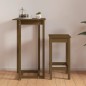 vidaXL Mesa alta de bar madera maciza de pino marrón miel 60x60x110 cm