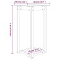 vidaXL Mesa alta de bar madera maciza de pino marrón miel 60x60x110 cm