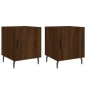 vidaXL Mesitas noche 2 uds madera ingeniería marrón roble 40x40x50 cm vidaXL Mesitas noche 2 uds madera ingeniería marrón roble 40x40x50 cm