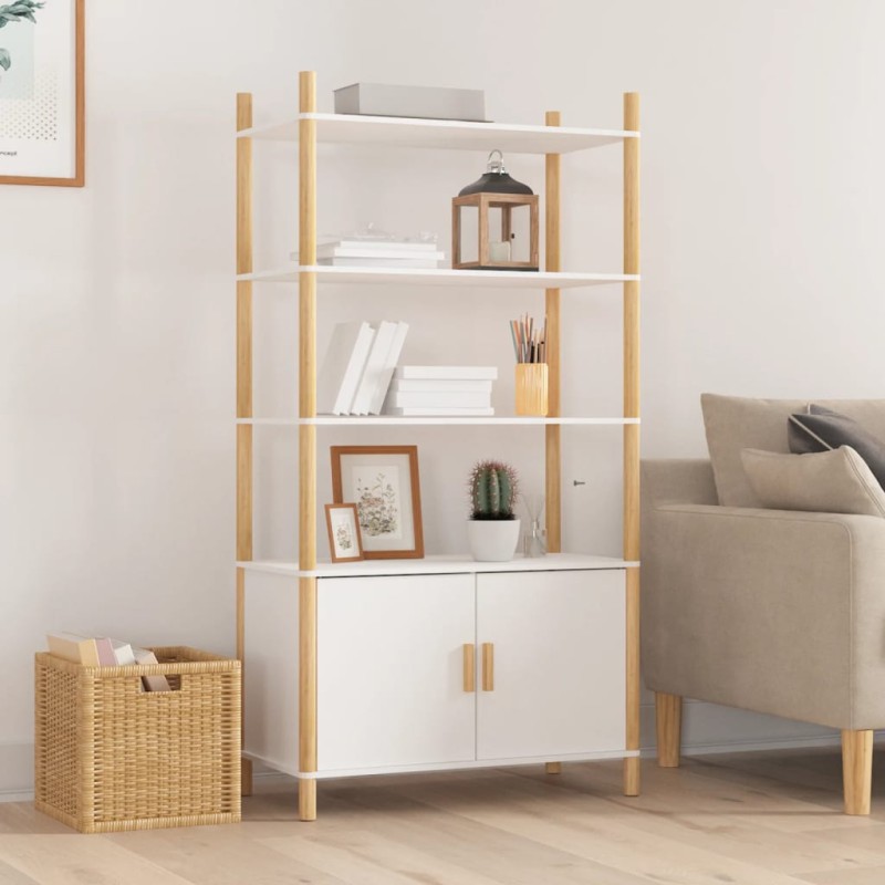 vidaXL Aparador alto madera contrachapada blanco 80x40x153 cm vidaXL Aparador alto madera contrachapada blanco 80x40x153 cm