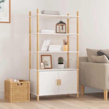 vidaXL Aparador alto madera contrachapada blanco 80x40x153 cm