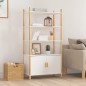vidaXL Aparador alto madera contrachapada blanco 80x40x153 cm vidaXL Aparador alto madera contrachapada blanco 80x40x153 cm