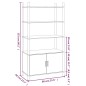 vidaXL Aparador alto madera contrachapada blanco 80x40x153 cm vidaXL Aparador alto madera contrachapada blanco 80x40x153 cm