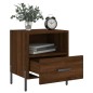 vidaXL Mesita noche 2 uds madera ingeniería marrón roble 40x35x47,5 cm vidaXL Mesita noche 2 uds madera ingeniería marrón roble 40x35x47,5 cm