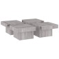 vidaXL Mesa de centro madera contrachapada gris Sonoma 90x90x28 cm vidaXL Mesa de centro madera contrachapada gris Sonoma 90x90x28 cm