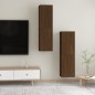vidaXL Muebles para TV de pared 2 uds roble marrón 30,5x30x110 cm vidaXL Muebles para TV de pared 2 uds roble marrón 30,5x30x110 cm