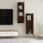 vidaXL Muebles para TV de pared 2 uds roble marrón 30,5x30x110 cm vidaXL Muebles para TV de pared 2 uds roble marrón 30,5x30x110 cm