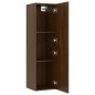 vidaXL Muebles para TV de pared 2 uds roble marrón 30,5x30x110 cm vidaXL Muebles para TV de pared 2 uds roble marrón 30,5x30x110 cm