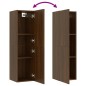 vidaXL Muebles para TV de pared 2 uds roble marrón 30,5x30x110 cm vidaXL Muebles para TV de pared 2 uds roble marrón 30,5x30x110 cm