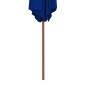 vidaXL Sombrilla de jardín con palo de madera azul 270 cm vidaXL Sombrilla de jardín con palo de madera azul 270 cm