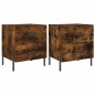 vidaXL Mesita noche 2 uds madera ingeniería roble ahumado 40x35x47,5cm vidaXL Mesita noche 2 uds madera ingeniería roble ahumado 40x35x47,5cm