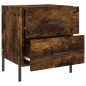 vidaXL Mesita noche 2 uds madera ingeniería roble ahumado 40x35x47,5cm vidaXL Mesita noche 2 uds madera ingeniería roble ahumado 40x35x47,5cm