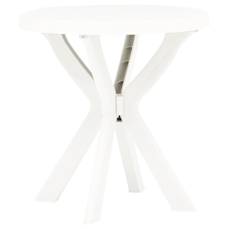 vidaXL Mesa bistro blanca plástico Ø70 cm vidaXL Mesa bistro blanca plástico Ø70 cm