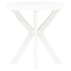 vidaXL Mesa bistro blanca plástico Ø70 cm